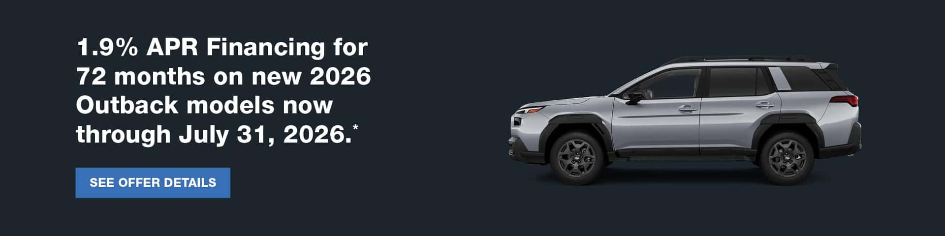 2026 Outback APR Offer - Parker Subaru