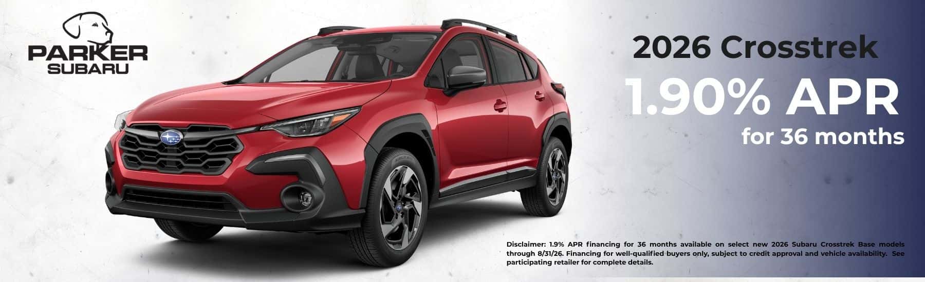 2026 Crosstrek APR Offer- Parker Subaru