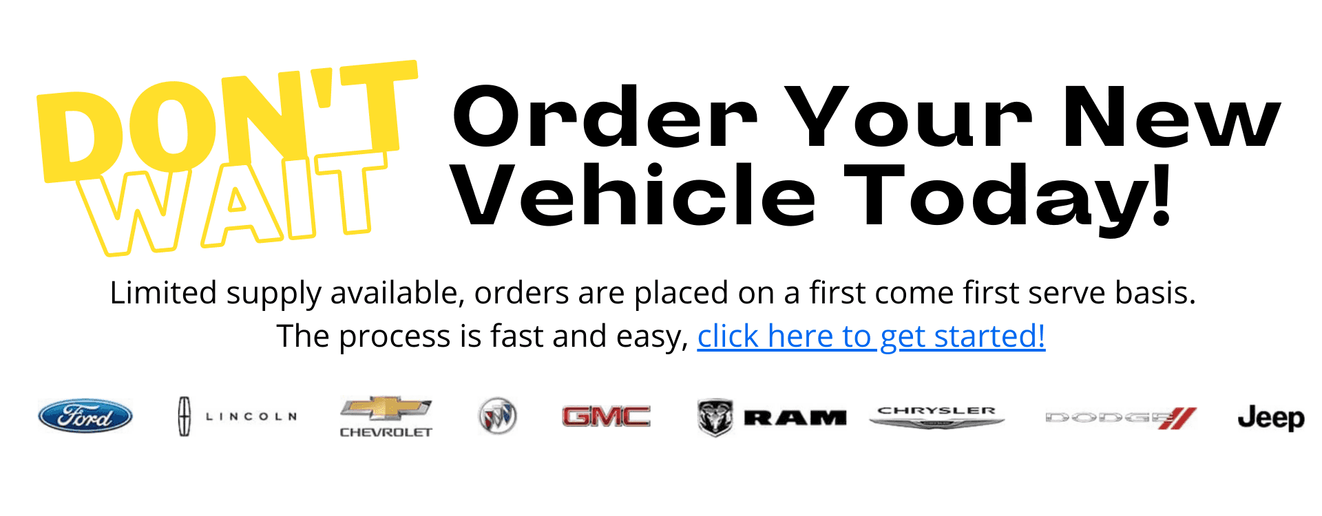 1920 by 750 Order Your Vehicle Banner