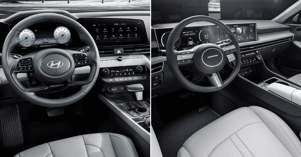 2024 Hyundai Elantra vs Sonata - Elantra interior and Sonata interior