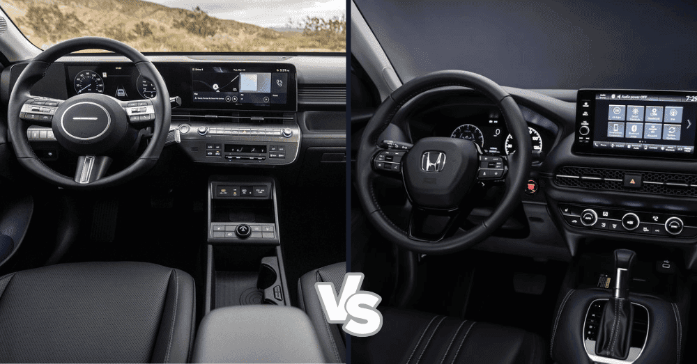 2024 Hyundai Kona vs. Honda HR-V - interior comparison