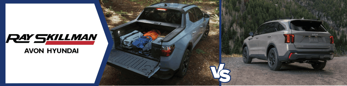 2024 Hyundai Santa Cruz vs. Kia Sorento - banner