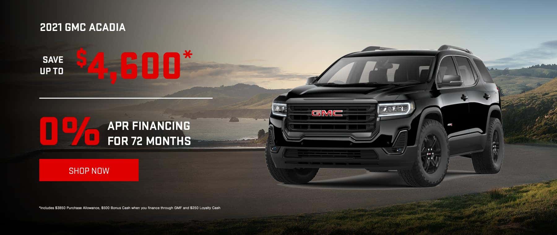 2021 GMC Acadia - Save up to $4600* OR Get 0% Financing for 72 months