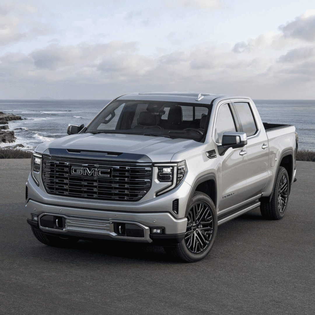 Used GMC Sierra 1500 Columbus, Indiana - square front view of silver truck