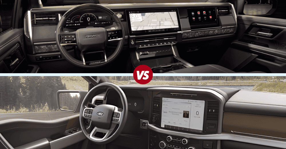 2027-GMC-Sierra-1500-vs.-2027-Ford-F-150---interior-comparison