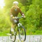 Two people on bicycles