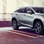 Lexus RX 350 in parking garage.