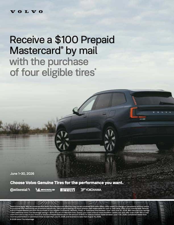 Receive a $100 Prepaid Mastercard®  by mail with the purchase of four eligible tires*