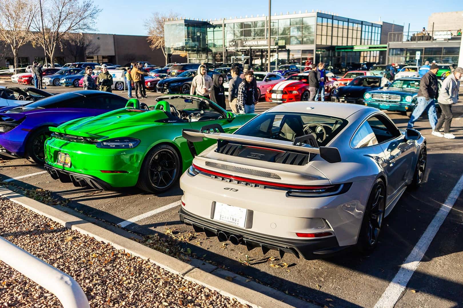 Cars and Coffee event at Sandia BMW
