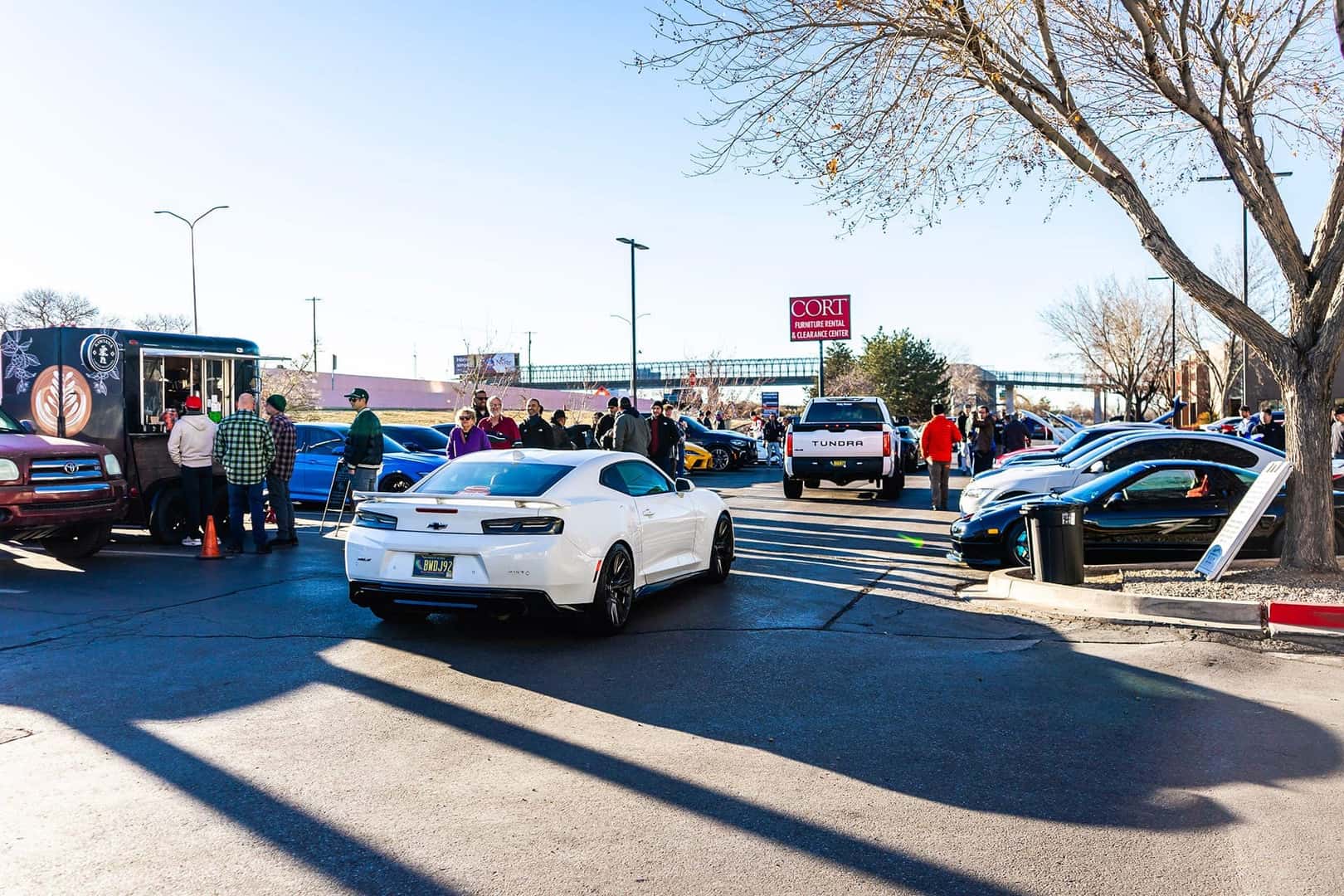 Cars and Coffee event at Sandia BMW