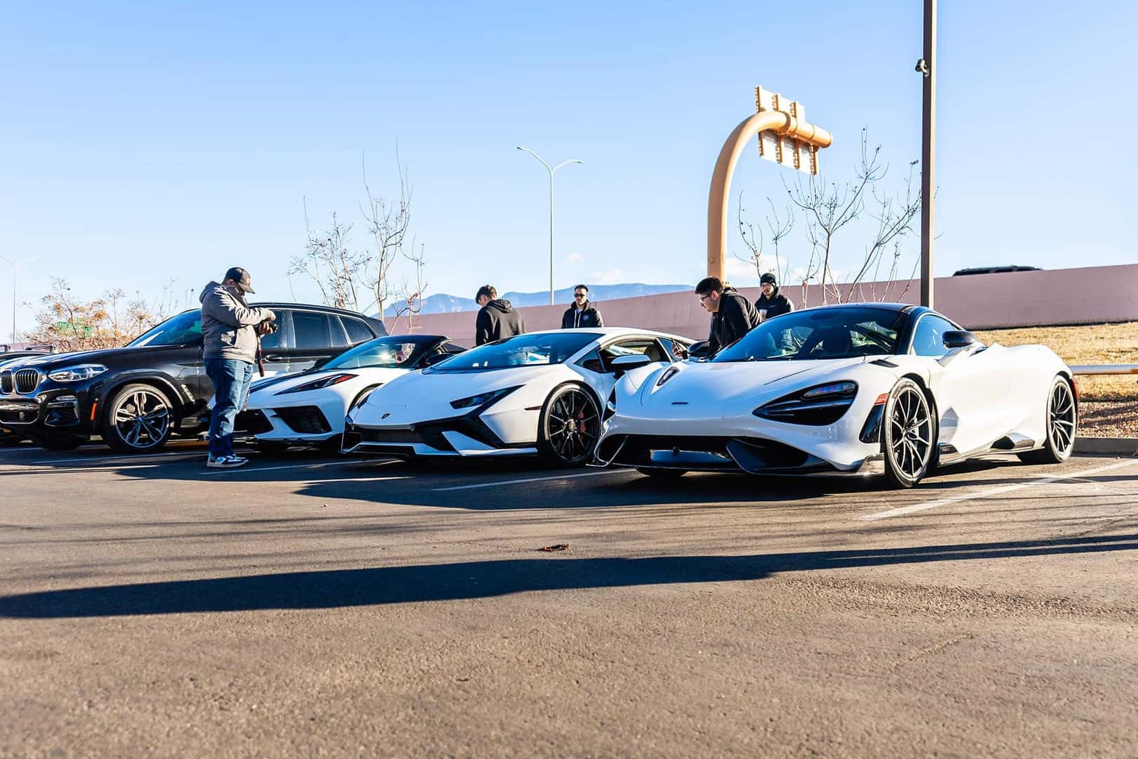 Cars and Coffee event at Sandia BMW