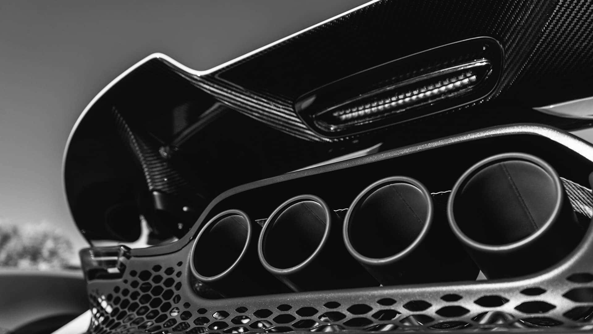 close up rear end of vehicle