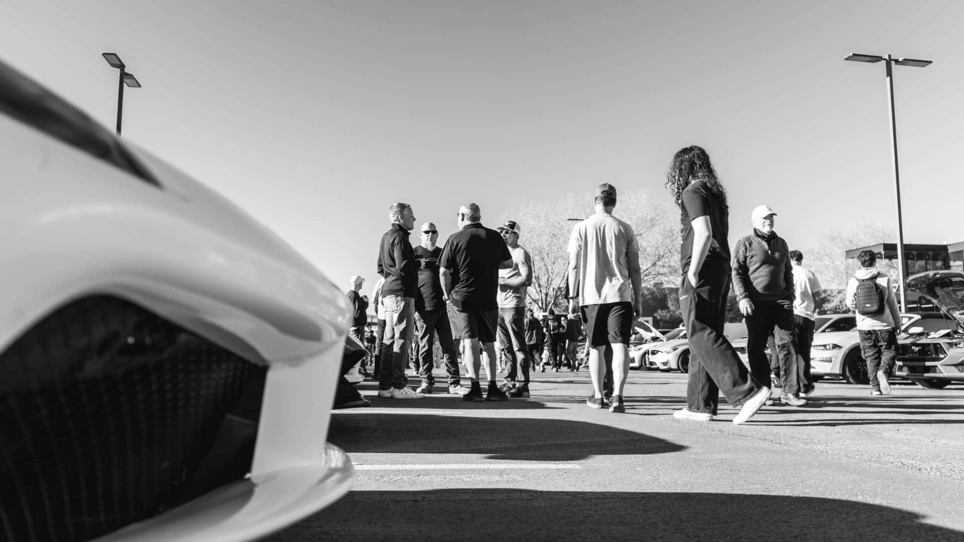 group of people by cars