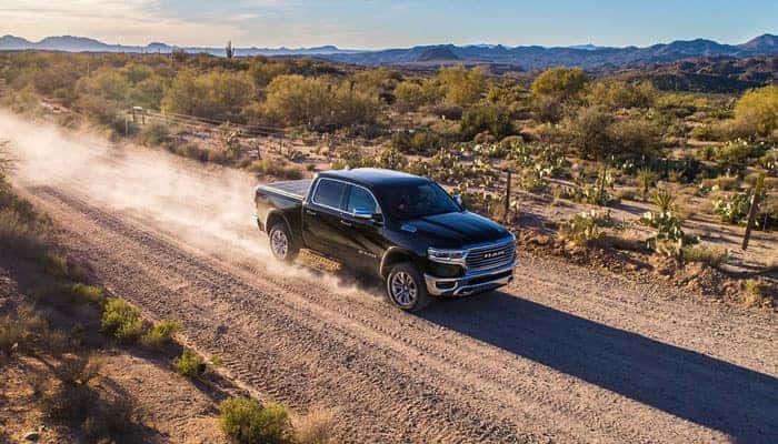 2019 Ram 1500 Driving on Dirt Road