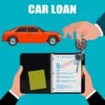 car loan contract, hand holding keys, vector illustration, flat style