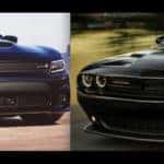 The 2018 Dodge Charger (left) and the 2018 Dodge Challenger (right).