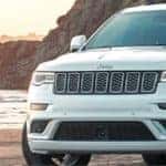 2020 jeep grand cherokee parked by the ocean