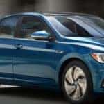 The 2019 VW Jetta driving down the road.