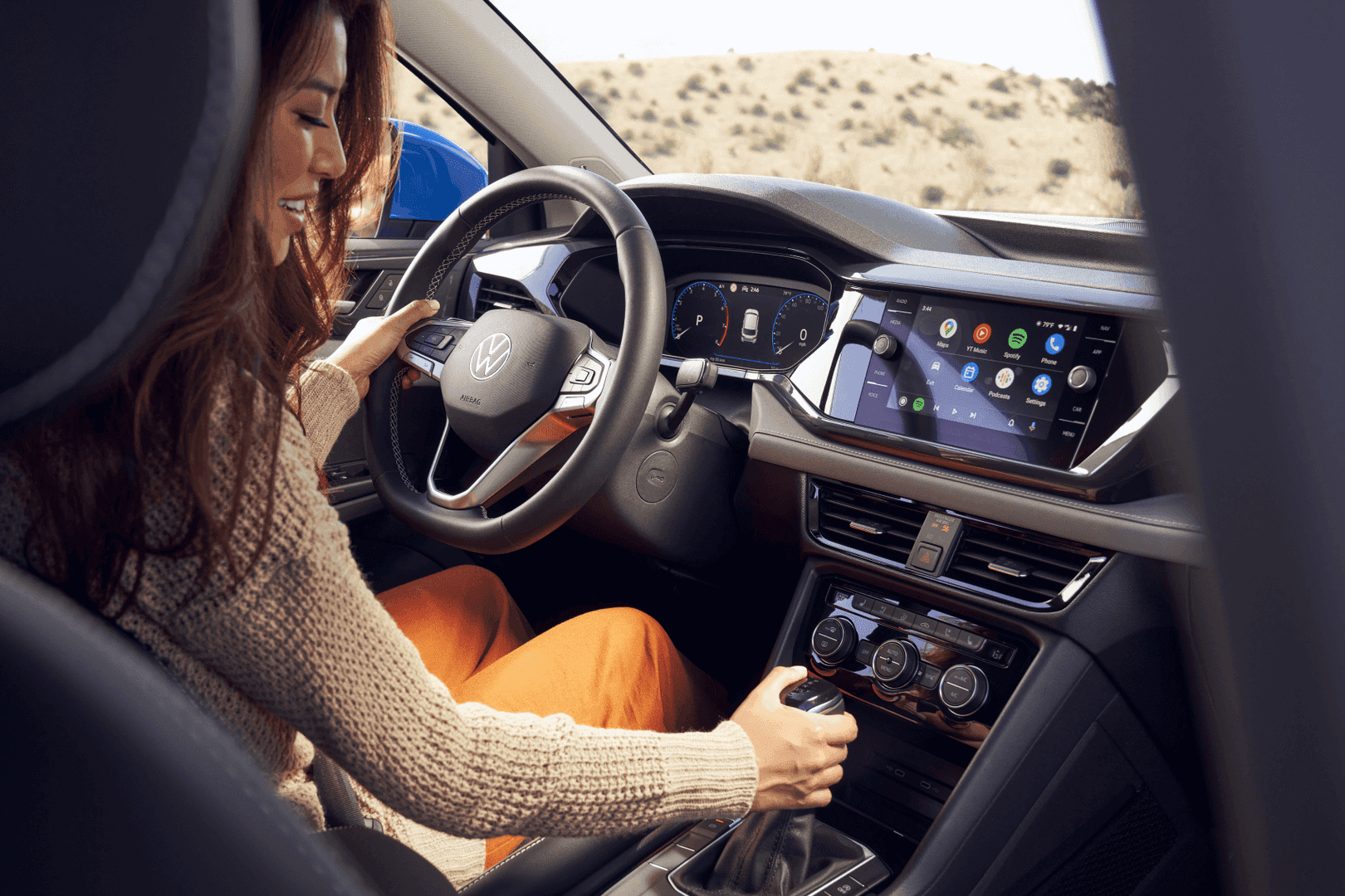VW Taos Blue Interior