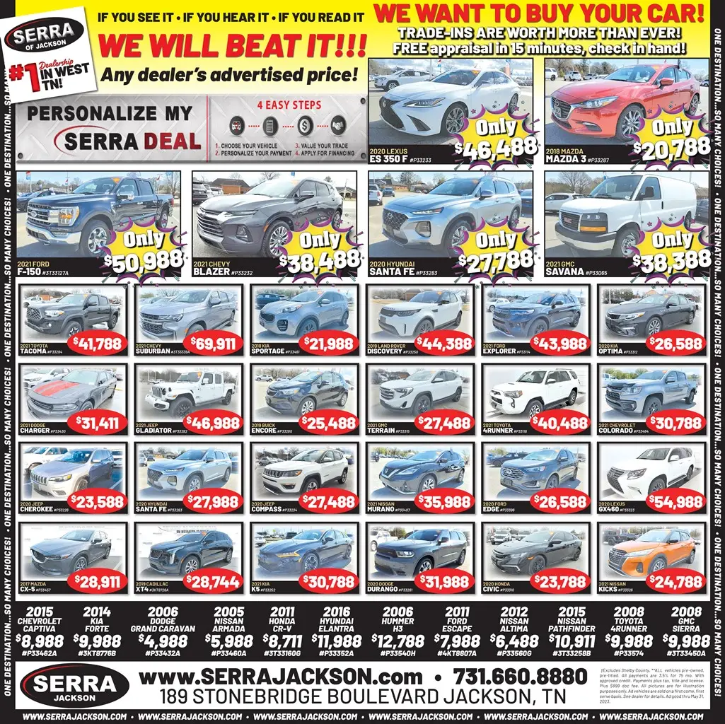 Weekly Newspaper Specials | Serra Chevrolet Buick GMC Jackson