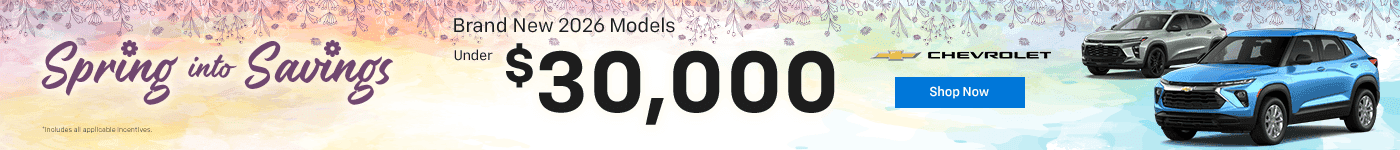 Brand New 2026 Models Under $30,000