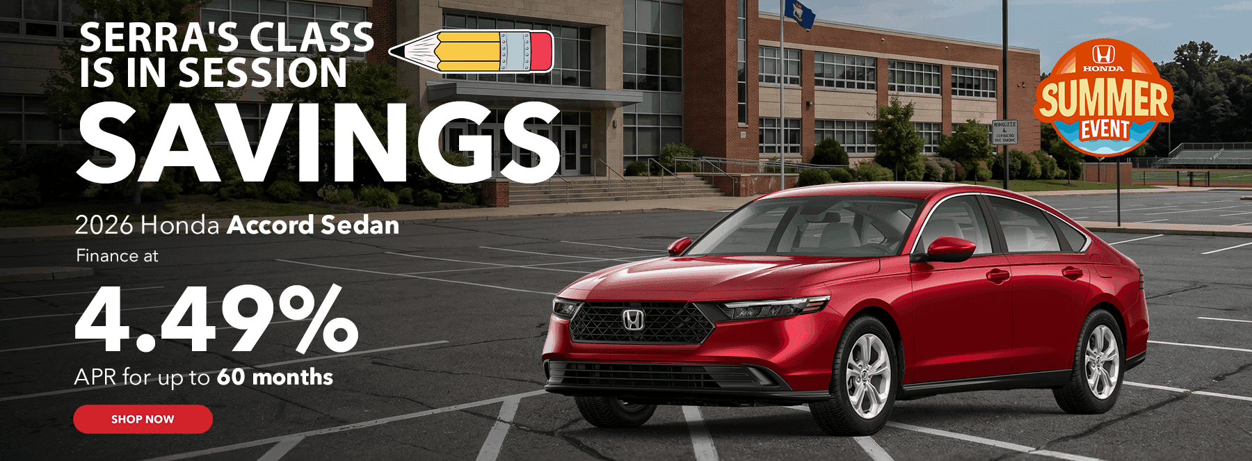 2026 Honda Accord Sedan Finance at 4.49% APR for up to 60 months
