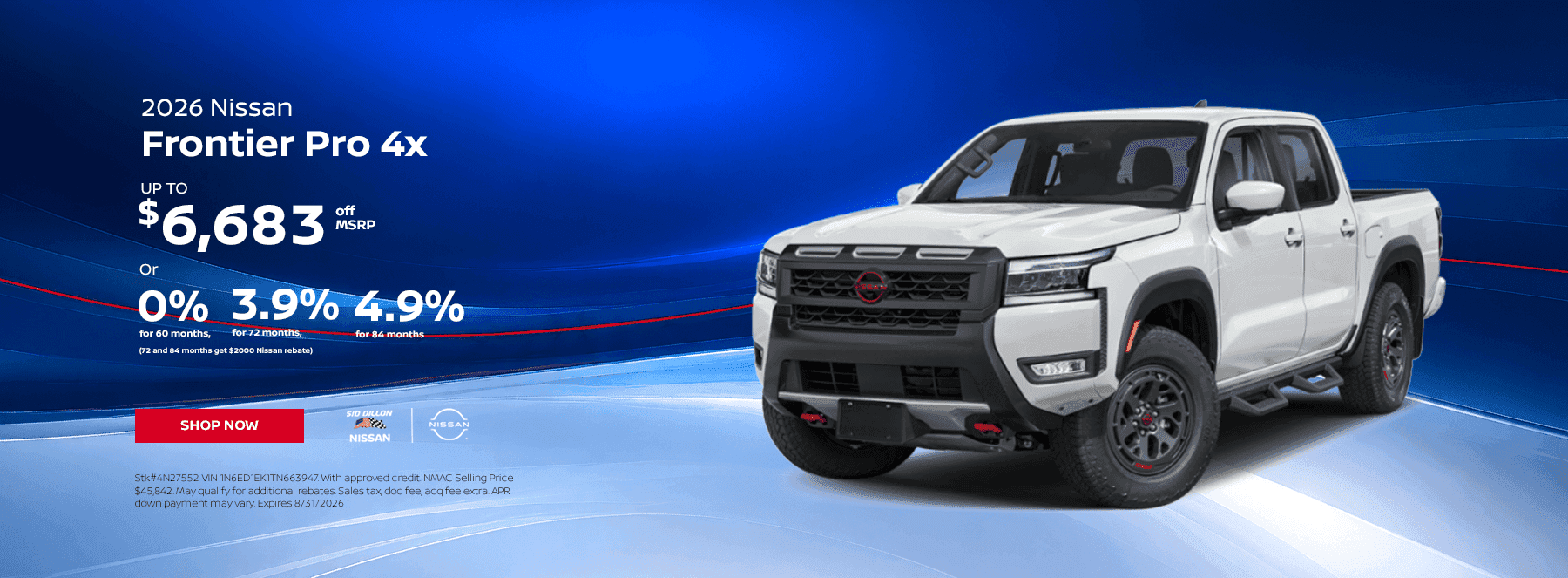 2026 Nissan Frontier Pro 4x
