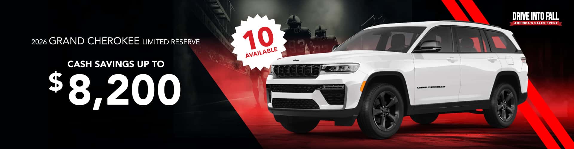 2026 Grand Cherokee Limited Reserve : Cash savings up to $8,200