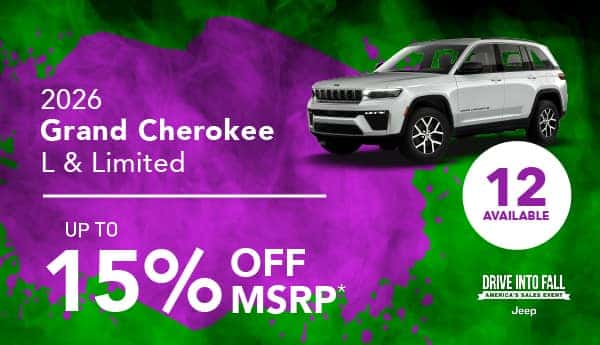 Purchase a new 2026 Jeep Grand Cherokee and get $8,700 off