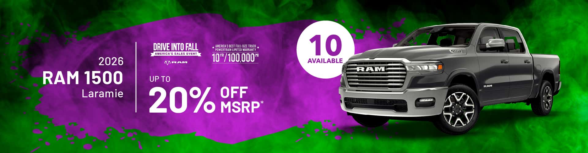 2026 RAM 1500 Laramie : $14,882 off!*