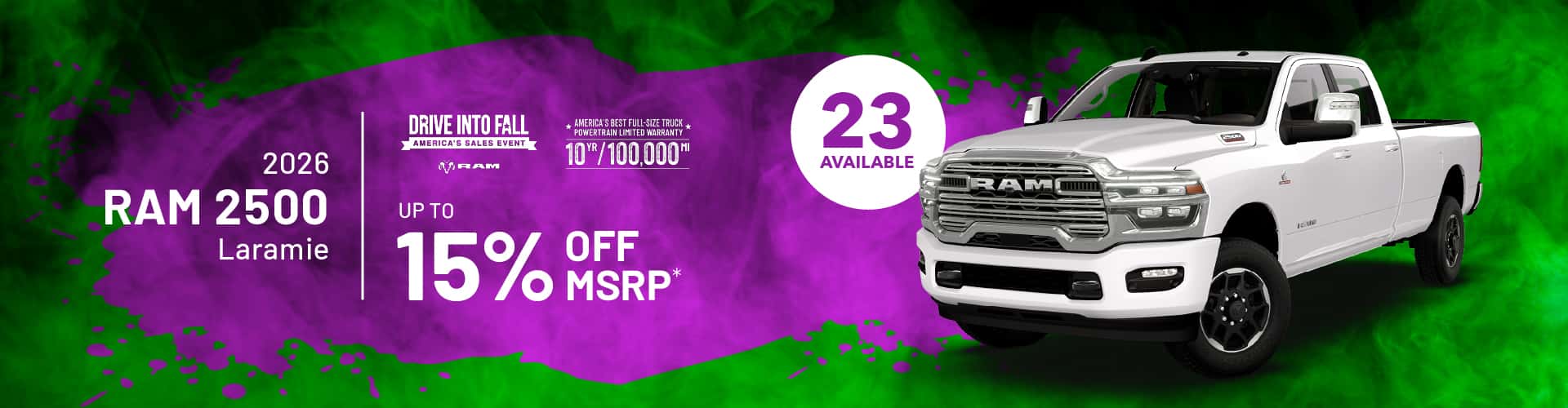 2026 RAM 2500 Laramie : $13,500 off!*