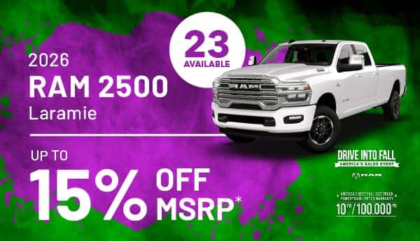Purchase a new 2026 RAM 2500 and get $13,500 off