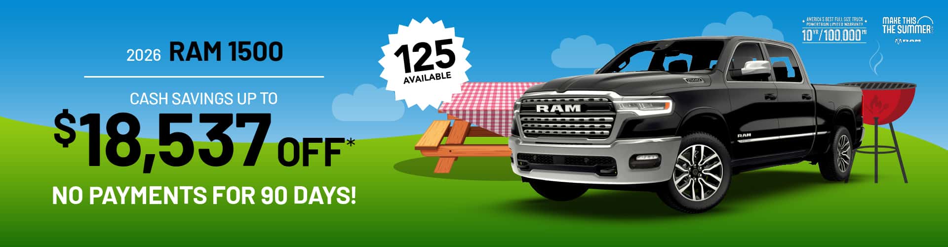 2026 RAM 1500 Big Horn/Laramie/Rebel/Limited/tungsten : Cash savings up to up to $18,537 off