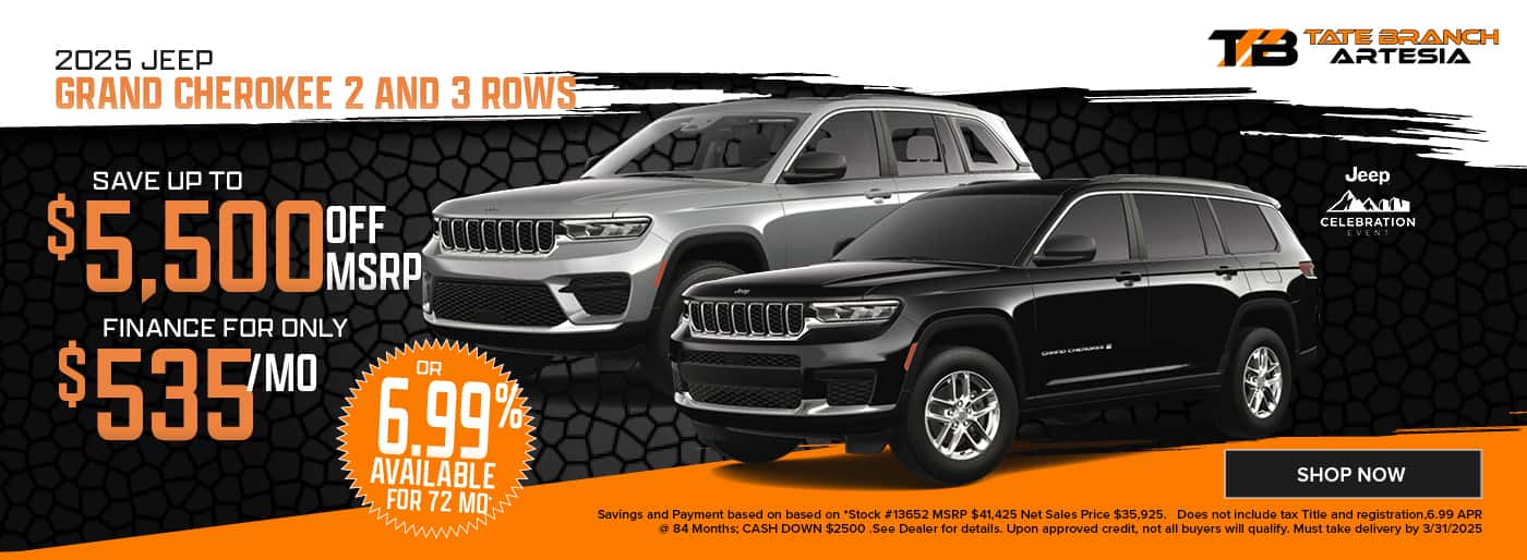 2025 Jeep Grand Cherokee 2 and 3 Rows