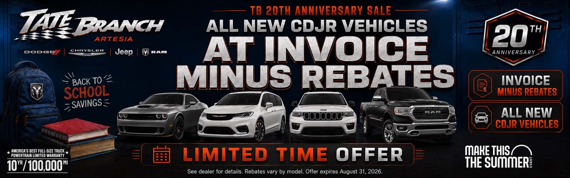 Tate Branch Artesia August Incentives