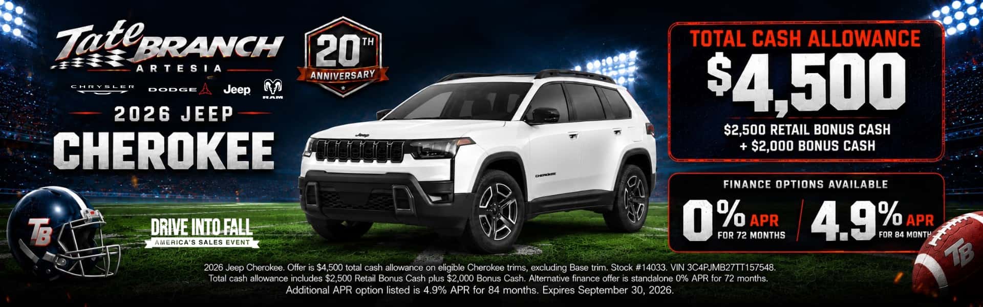Tate Branch Artesia September 2026 Incentive