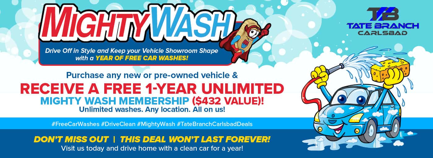 Drive Off in Style and Keep your Vehicle Showroom Shape – with a Year of FREE Car Washes