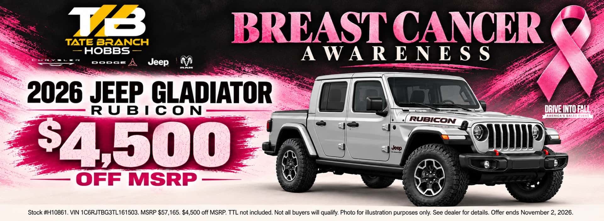 Tate Branch Hobbs CDJR October 2026 Incentive