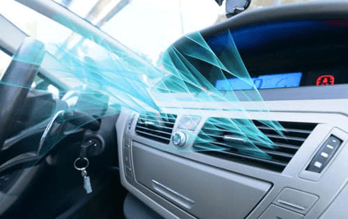 Cool air exhausting out of vents.