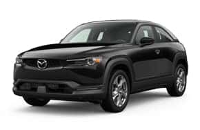 2022 Mazda MX-30 EV in the color Jet Black Mica.