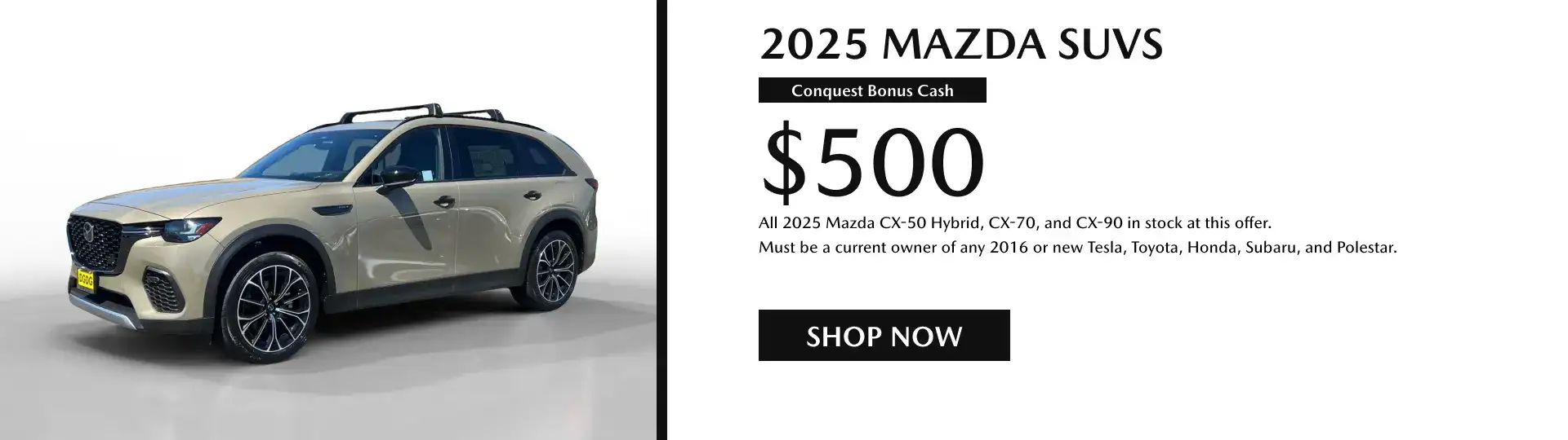 Shop now for 2025 Mazda SUVs
