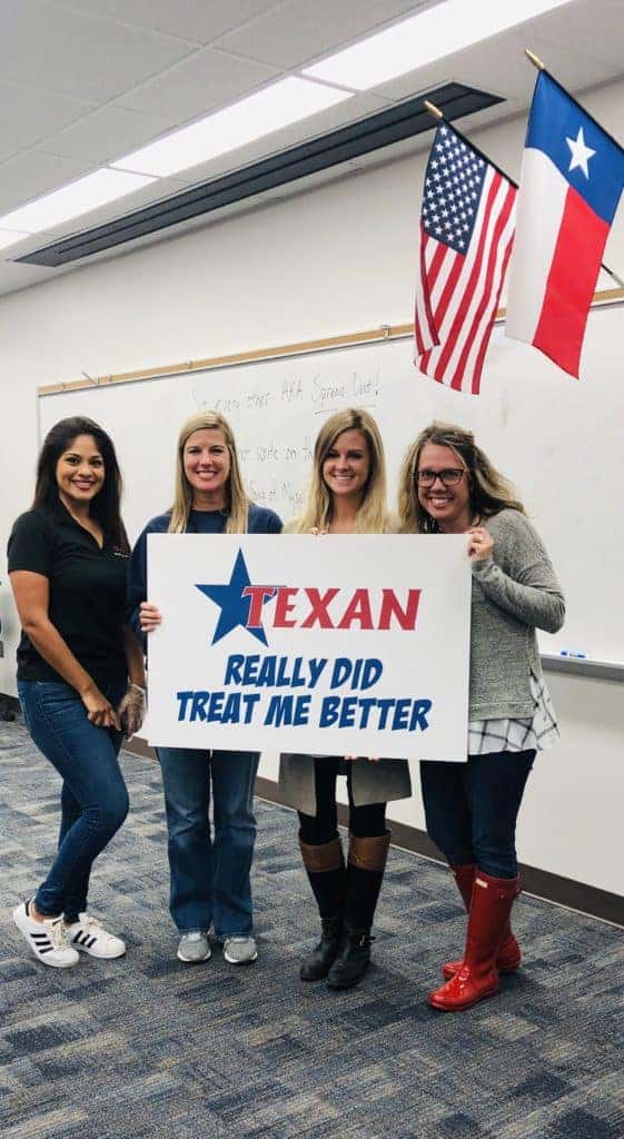 Texan supports local education