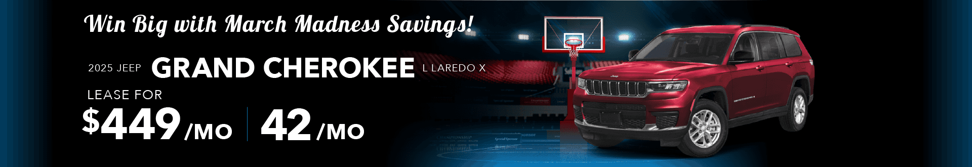 2025 Jeep Grand Cherokee L Laredo X Lease For $449 per Month For 42 Months