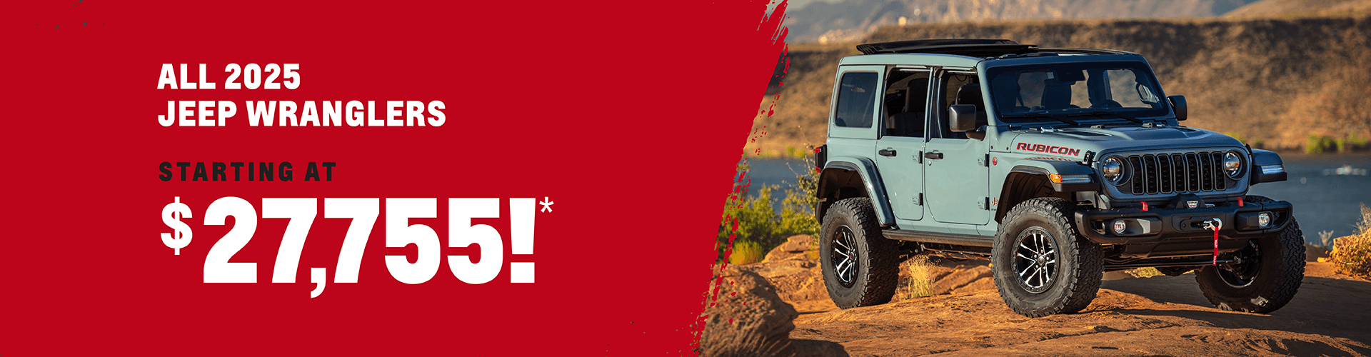 All 2025 Jeep Wranglers starting at $27,755!