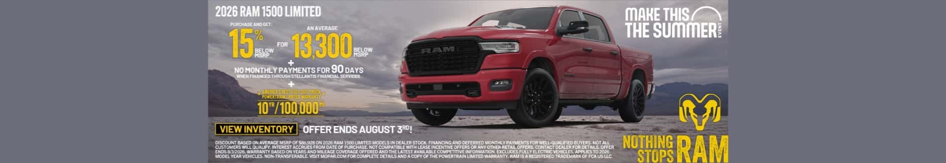 Ram 1500 offer