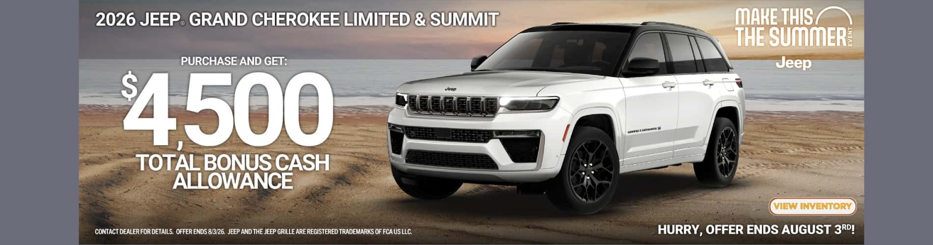 Jeep Grand Cherokee offer