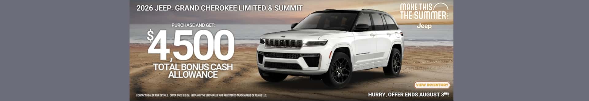 Jeep Grand Cherokee offer