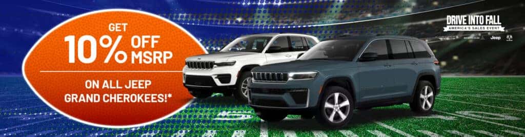 Get 10% OFF MSRP on all All Jeep Grand Cherokees!
