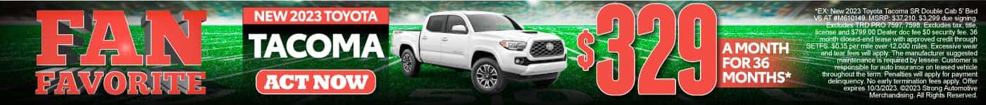 New 2023 Toyota Tacoma - $329 a month for 36 months*