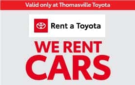 We Rent Cars! Rent a Toyota today!